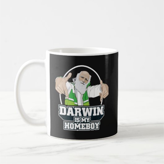 Darwin is mijn homeboy (volledige kleur) koffiemok (Links)