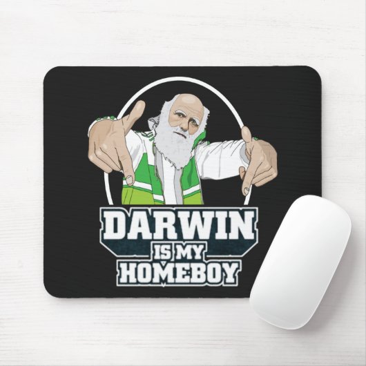 Darwin is mijn homeboy (volledige kleur) muismat (Met muis)