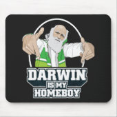 Darwin is mijn homeboy (volledige kleur) muismat (Voorkant)
