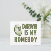 Darwin is mijn huisjongen briefkaart (Staand voorkant)