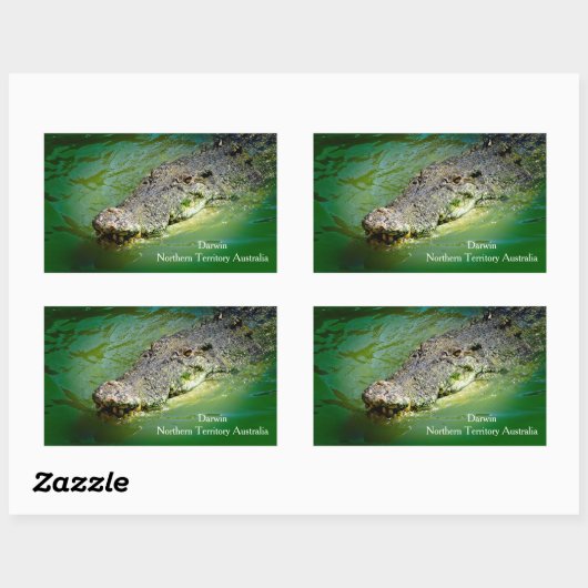 Darwin Northern Territory - Crocodile Stickers (Vel)
