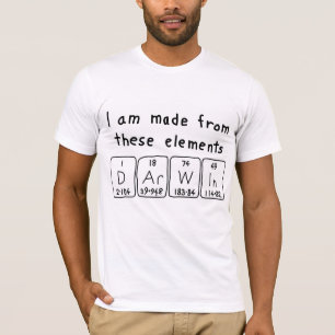 Darwin periodiek lijstnaam shirt