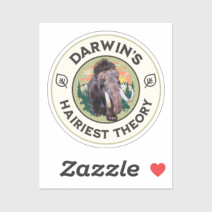 Darwin’s Hairiest Theory: een wollige mammoet Sticker