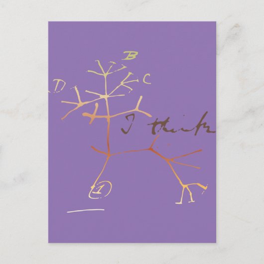 Darwin Tree of life: Ik denk Briefkaart (Voorkant)