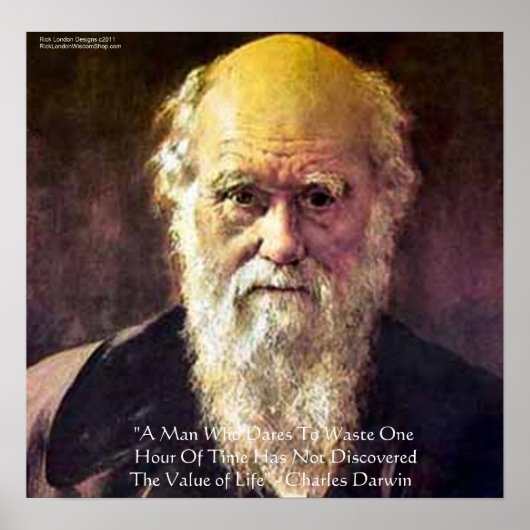 Darwin "Valeur de la vie" Affiches de citations de (Devant)