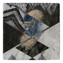 Darwin was een Geoloog Natural Stone Trivet