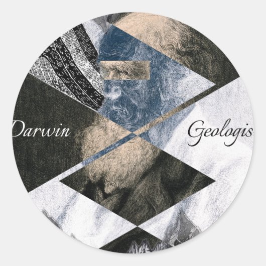 Darwin was een geoloog Sticker (Voorkant)