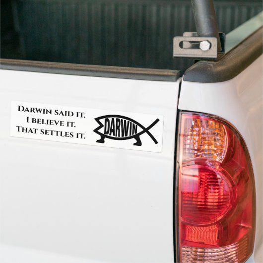Darwin zei het bumpersticker (Op Truck)