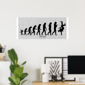 Darwiniaanse evolutie van Rap "RAPPER" Art Poster (Thuiskantoor)