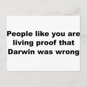 Darwiniaanse Insult Slogan! Briefkaart