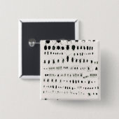 Darwins collectie vierkante button 5,1 cm (Voorkant /achterkant)