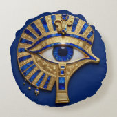 Das Ägyptische Auge´8 Rond Kussen (Achterkant)
