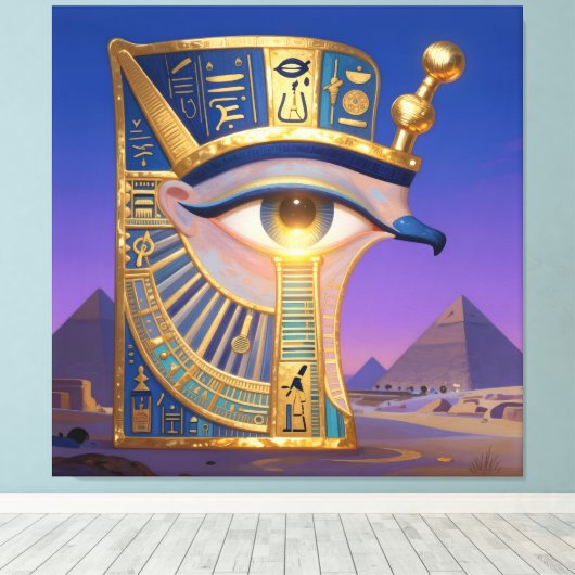 Das Ägyptische Auge  Canvas Afdruk (Insitu (Houten vloer))