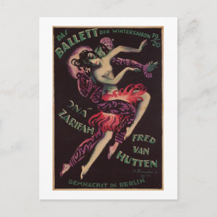 Das Ballett (The Ballet), Josef Fenneker Briefkaart