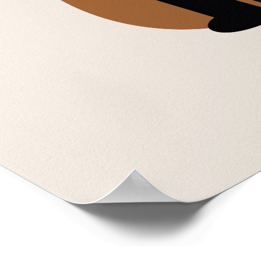 Das Hipster-Bruinvos met strik Poster (Hoek)