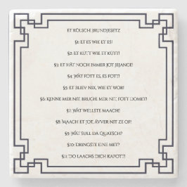 Das Kölsche Grundgesetz – Köln Cologne Jugendstil Stenen Onderzetter