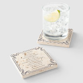 Das Kölsche Grundgesetz – Köln Cologne Jugendstil Stenen Onderzetter (Zijkant)