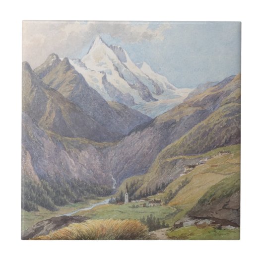 Das Mölltal mit dem Großglockner - Carl Lafite Tegeltje (Voorkant)