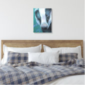 Dasbad in het bos met blauwe klokjes canvasprint canvas afdruk (Insitu (Slaapkamer))