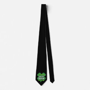 Dasband Gelukkig Worden Bij Elke Slok Shamrock Zwa Stropdas