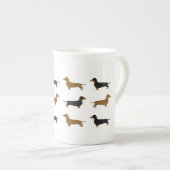 Daschund Bone-China-mok Bone China Mok (Voorkant rechts)