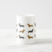 Daschund Bone-China-mok Bone China Mok (Voorkant)