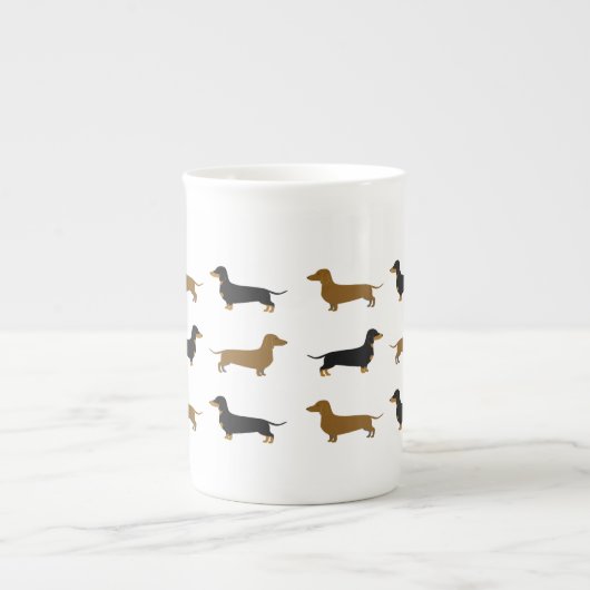 Daschund Bone-China-mok Bone China Mok (Voorkant)