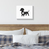 Daschund       canvas afdruk (Insitu (Slaapkamer))