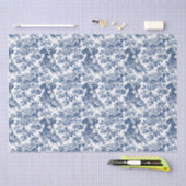 Daschund Dog Blue Toile Pattern Tissuepapier (Craft)