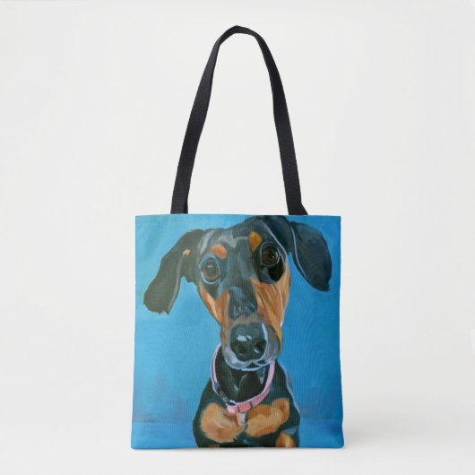 Daschund Dog Canvas tas (Voorkant)