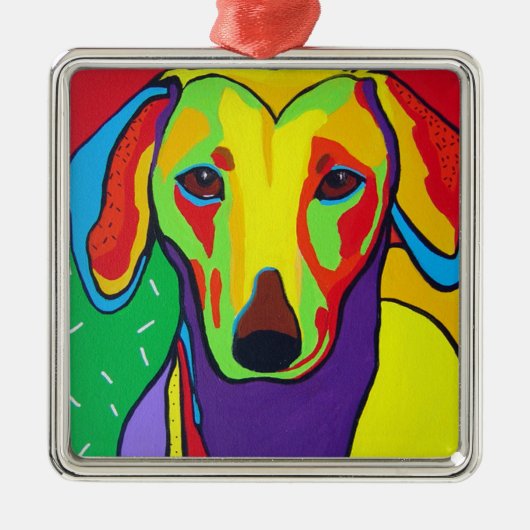 Daschund Doggie Ornament (Voorkant)