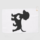Daschund golfhanddoek (Horizontaal)