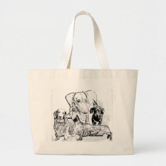Daschund Grote Tote Bag