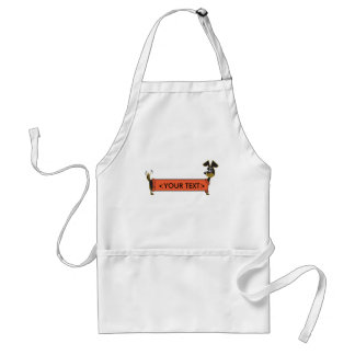 Daschund-hond aanpasbaar, <YOUR TEXT> Standaard Schort