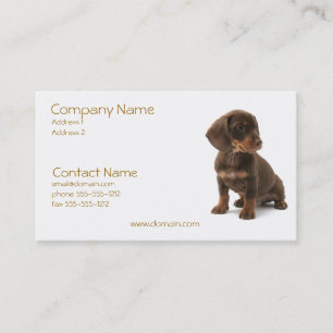 Daschund Puppy Visitekaartje