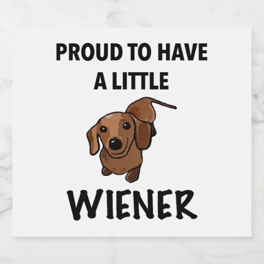 Daschund    sparkling wijnetiket (Enkel label)