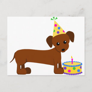 DaschundBDay Briefkaart