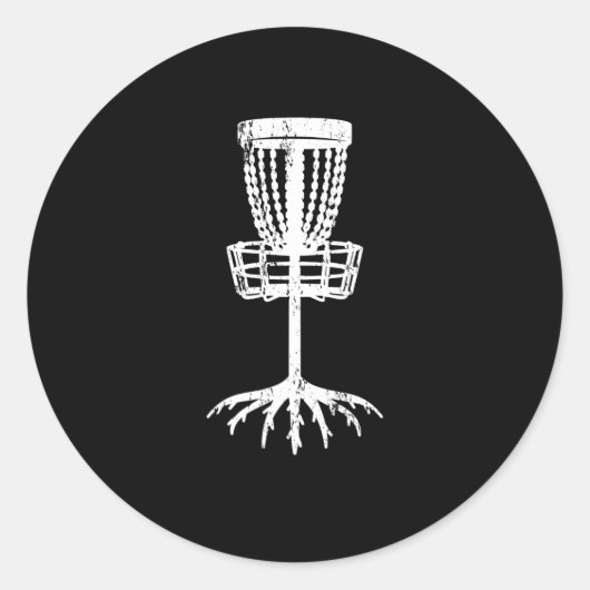 Dasgolf-doelboomkorbos Ronde Sticker (Voorkant)
