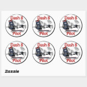 Dash 8 Pilot (USAir Express) Ronde Sticker (Vel)