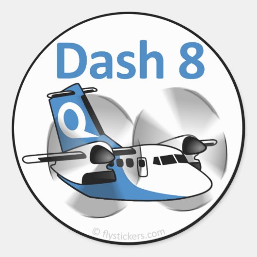Dash 8 Sticker (Factory Livery) (Voorkant)