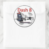 Dash 8 (USAir Express Livery) Ronde Sticker (Tas)