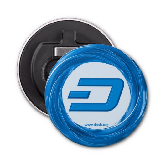 DASH Blue Ring Bottle Open Button Flesopener (Voorkant)