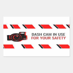 'Dash Cam in Use'-sticker Rechthoekige Sticker