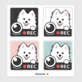 Dash Cam - Spitz Dog Opname Waarschuwing Sticker 4
