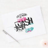 Dash, Dash, Dash, Dash, Dash, Muziek, Muziek, Mus. Ronde Sticker (Envelop)
