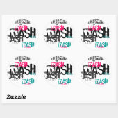 Dash, Dash, Dash, Dash, Dash, Muziek, Muziek, Mus. Ronde Sticker (Vel)