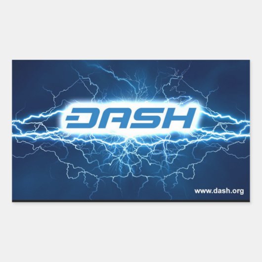 DASH Electric Sicker Rechthoekige Sticker (Voorkant)