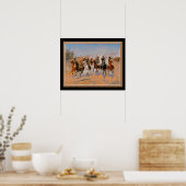 "Dash for the Timbers" van Frederic Remington Poster (Keuken)