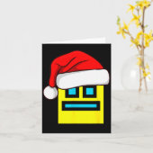 Dash Geometrie Herhaal Kerst Santa Hoed Spel Vide Kaart (Gele Bloem)