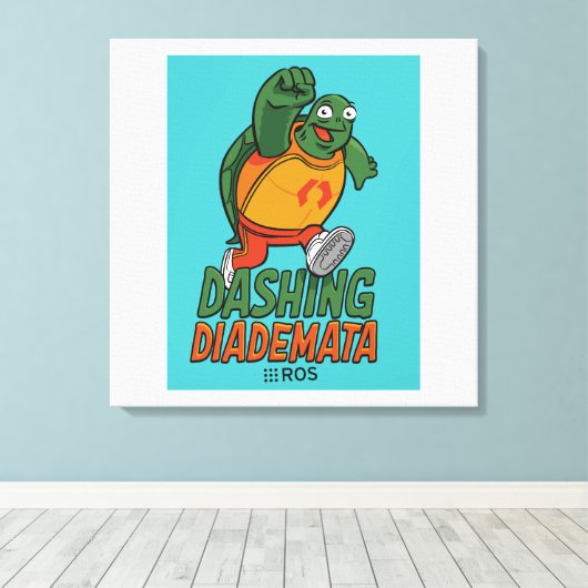 Dashage ROS Diademata sur toile enroulée (Insitu (Plancher de Bois))